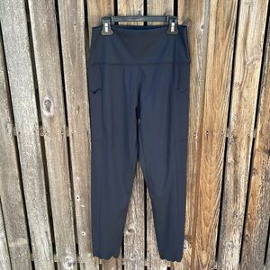 Aerie Black Large Leggings Offline L Scalloped Edge Pockets American Eagle AEO